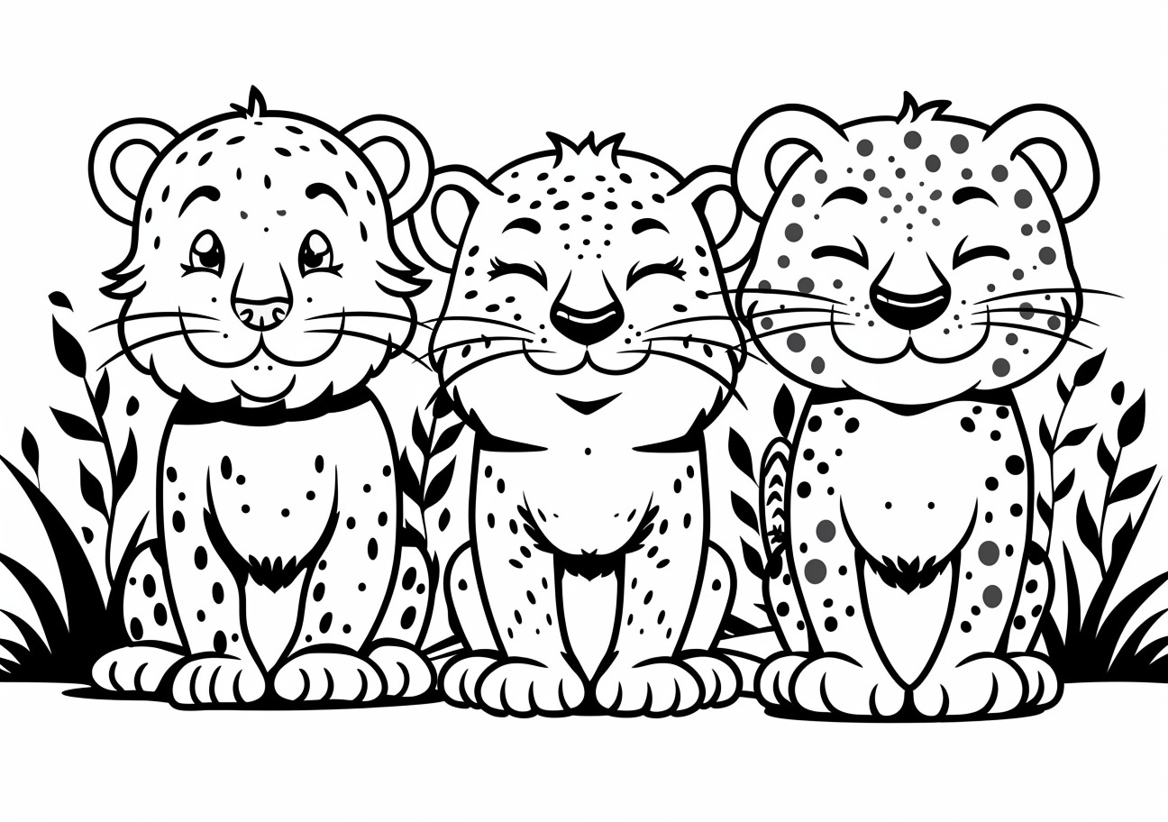 Big Cats Coloring Pages, Big cats smile