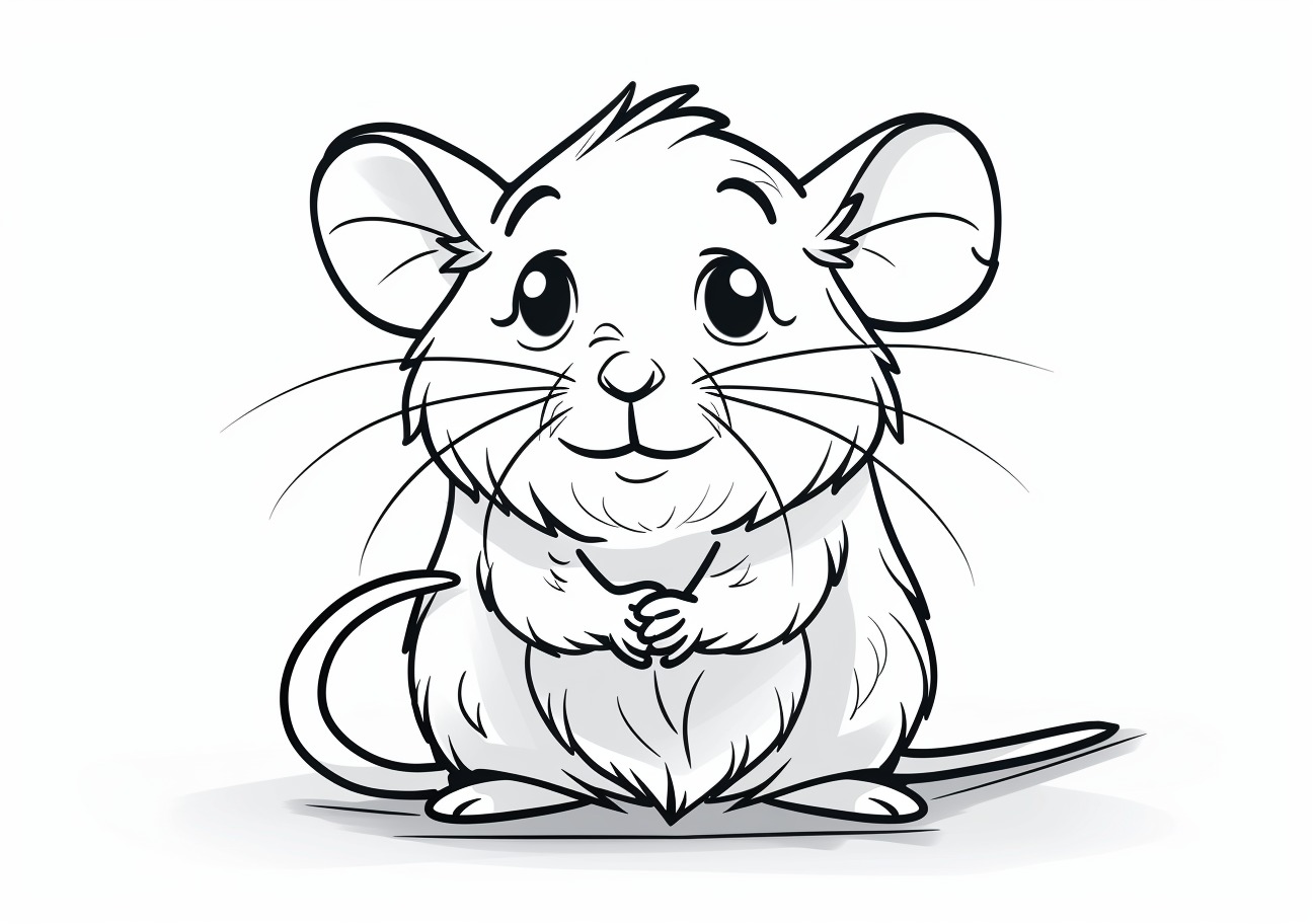 Rat Coloring Pages, Rat citting