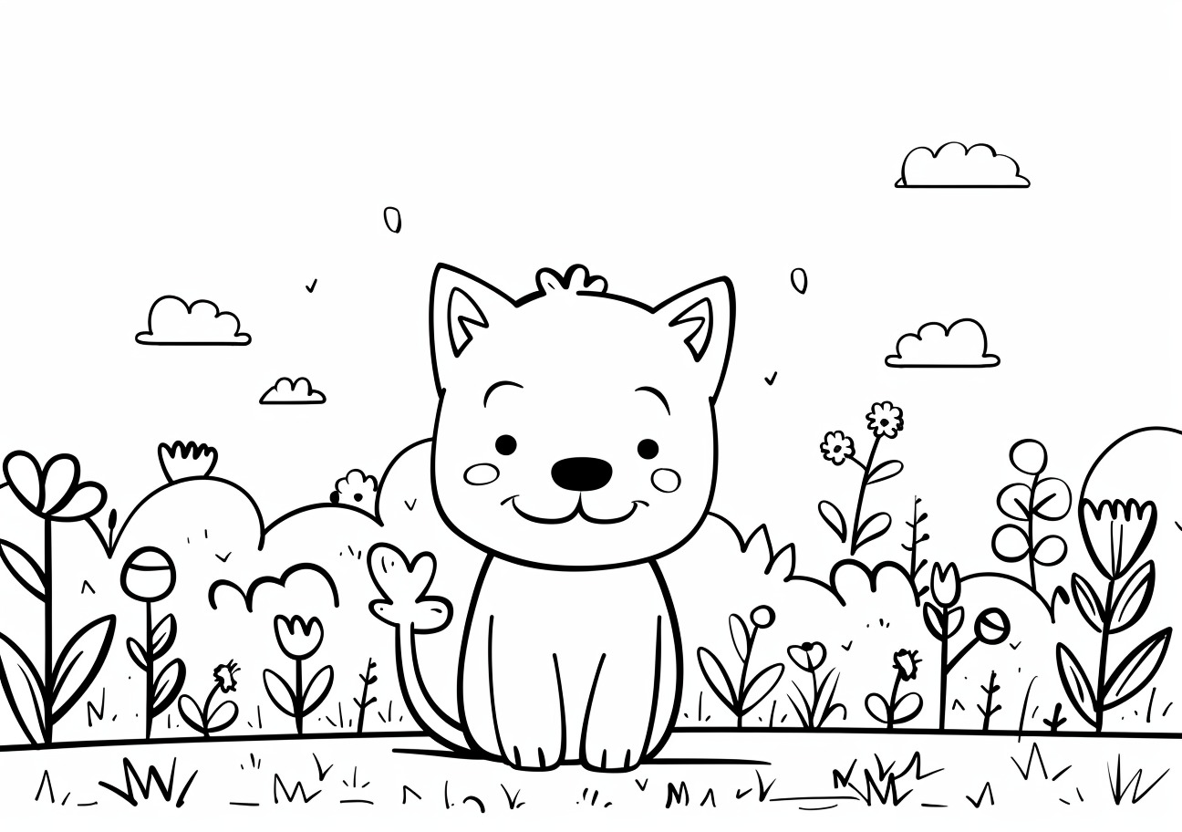 Pet Coloring Pages, Cute pet