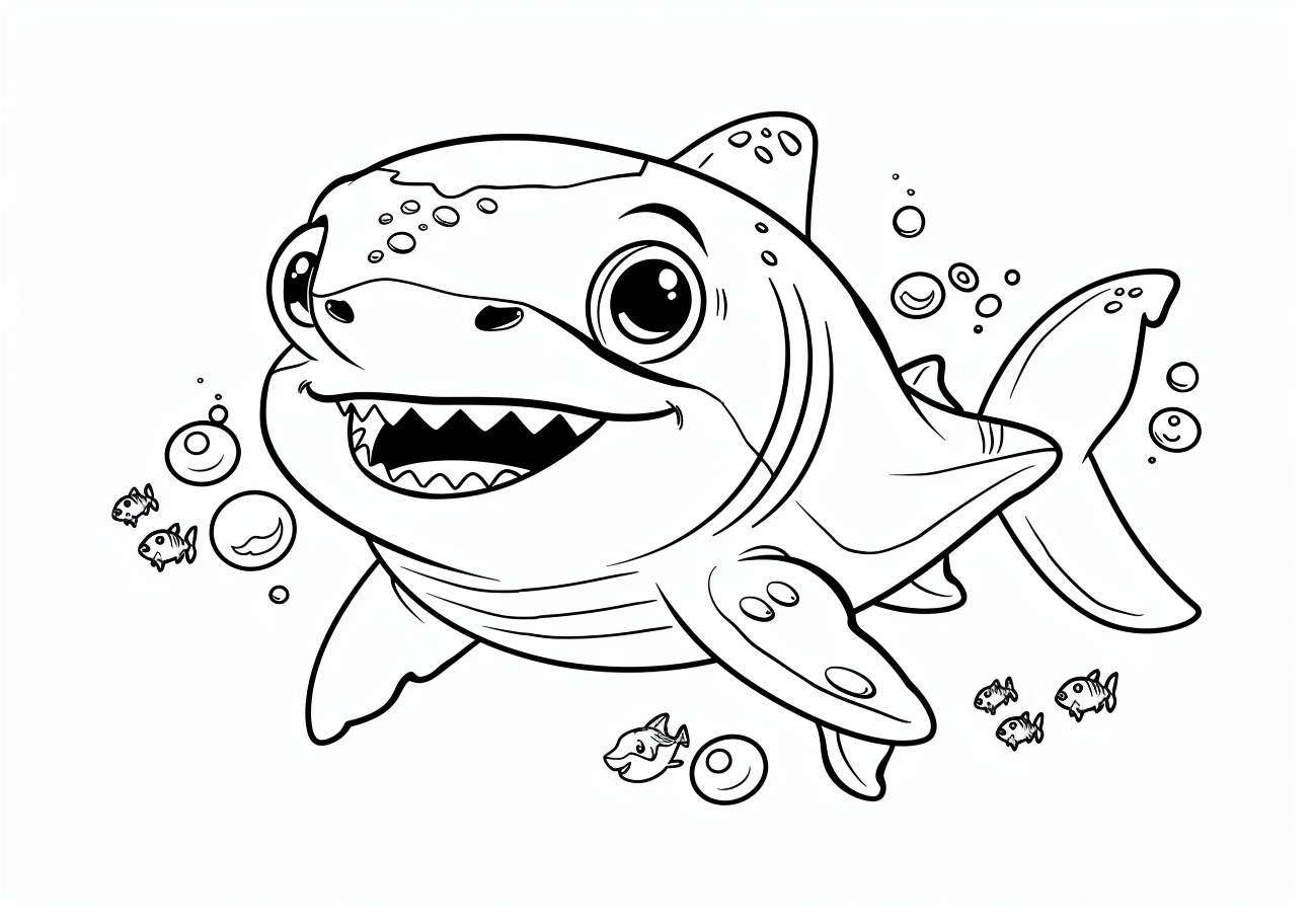 Baby shark Coloring Pages, Baby shark