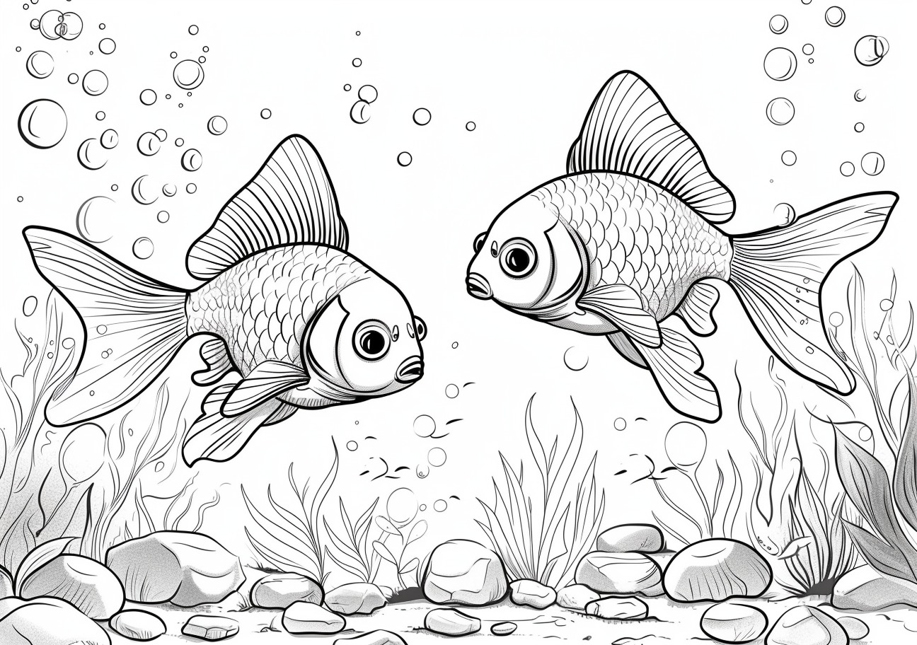 Goldfish Coloring Pages, goldfish communicate