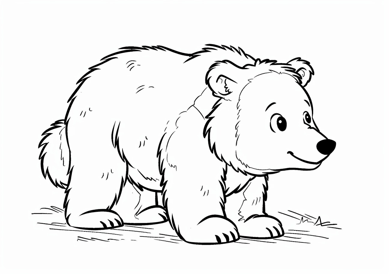 Grizzly bear Coloring Pages, Grizzly bear child