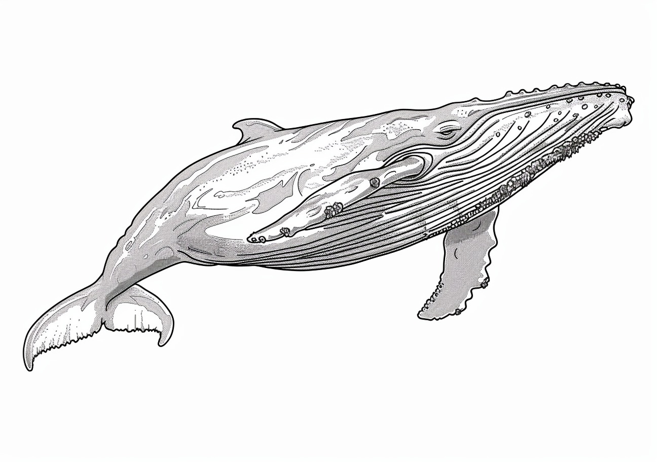 Whale Coloring Pages, Realistic whale