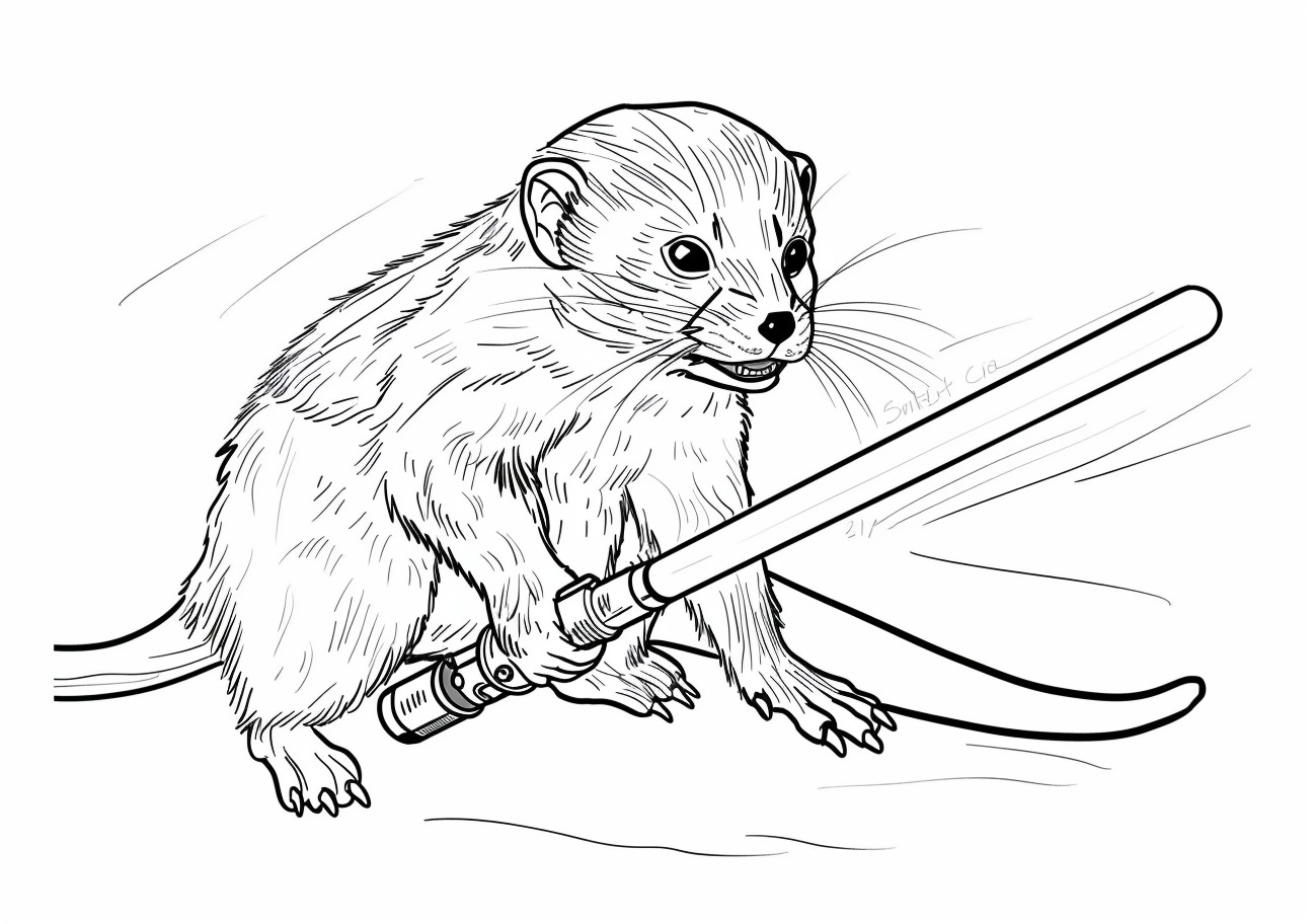 Ferret Coloring Pages, Ferret star wars