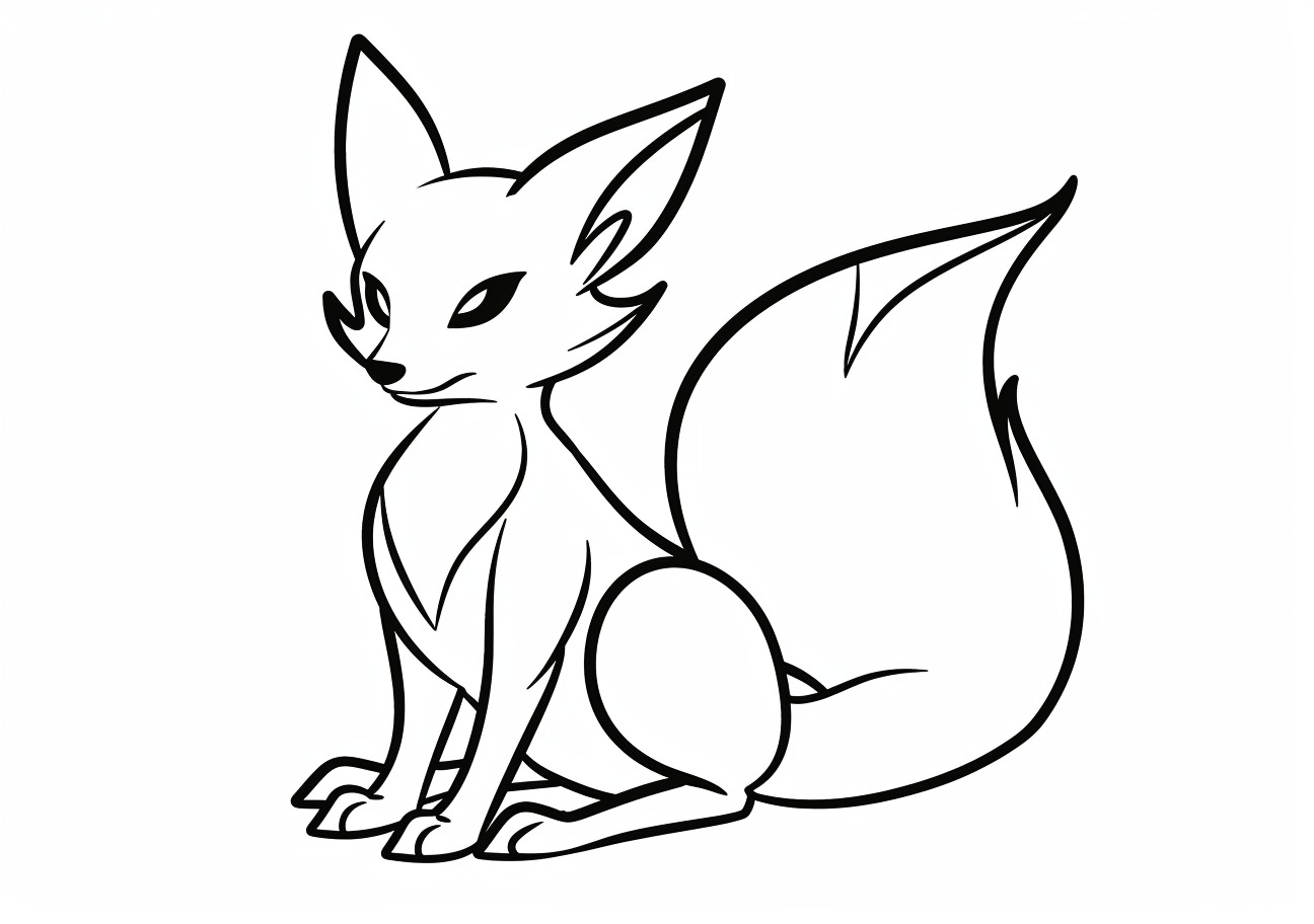 Cute Fox Coloring Pages, Cool Cute Fox