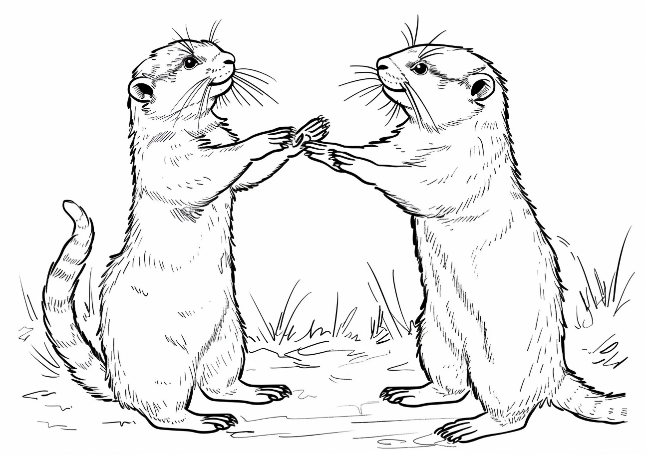 Ferret Coloring Pages, Ferret dance