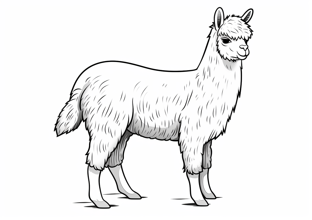 Alpaca Coloring Pages, Alpaca