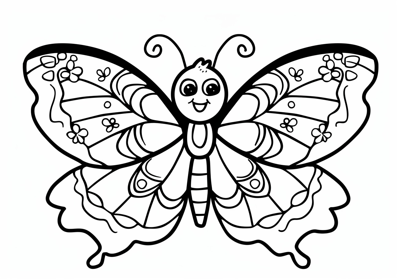 Butterfly Coloring Pages, Cute butterfly