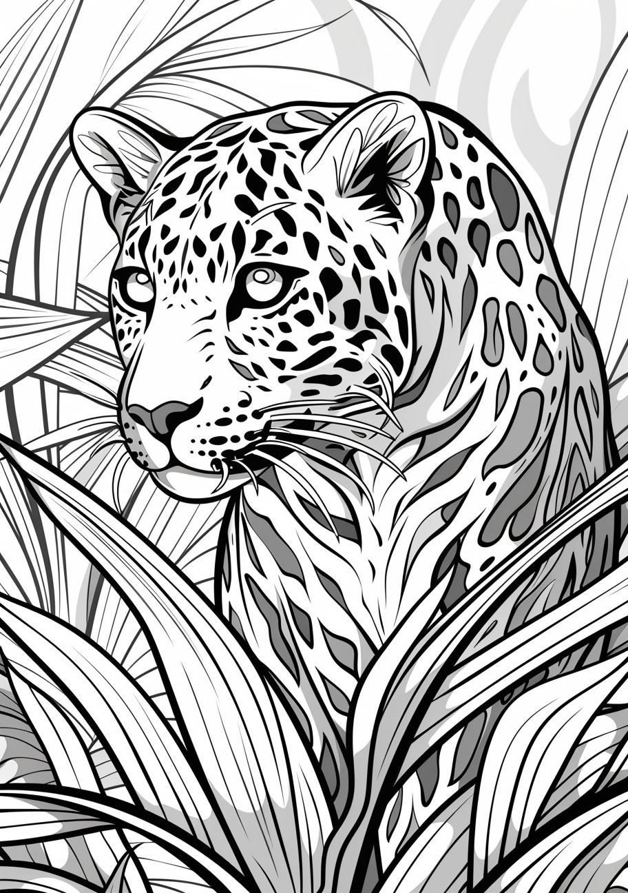 Leopard Coloring Pages, Leopard hunting