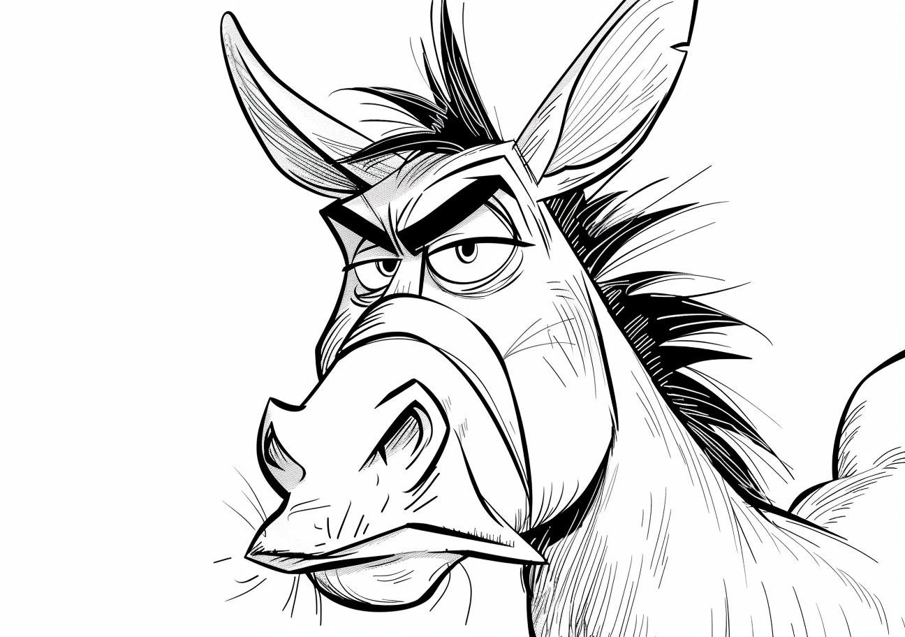 Mules Coloring Pages, Angry mule