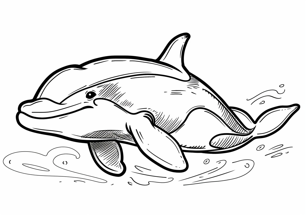 Ocean Coloring Pages, Cartoon orca