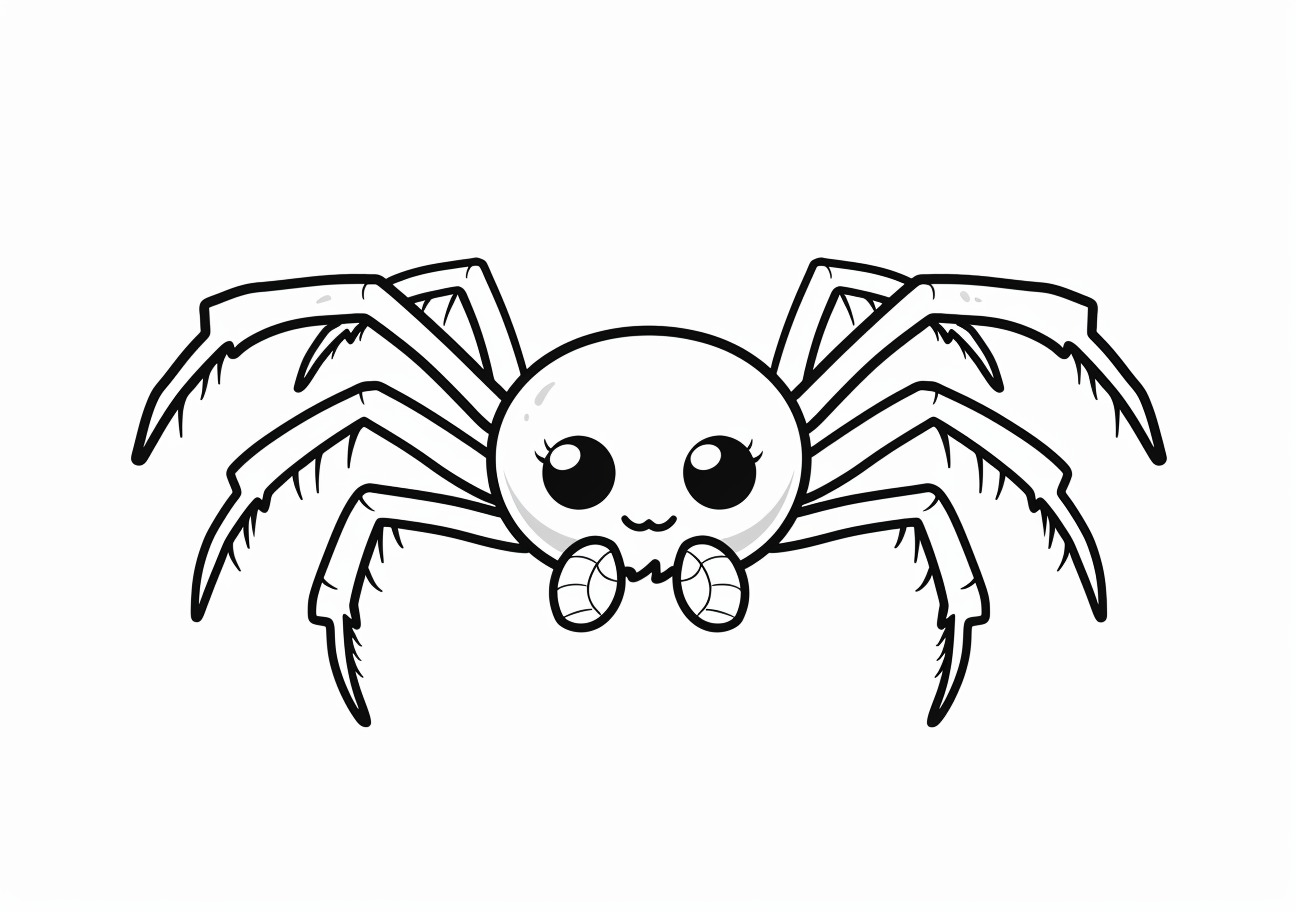 Spiders Coloring Pages, Kawaii spider