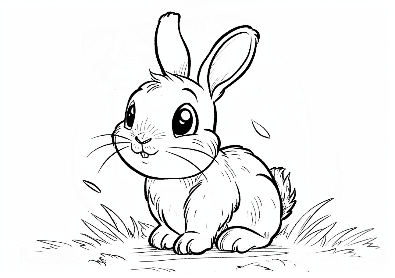 Сute animals Coloring Pages, Cute bunny