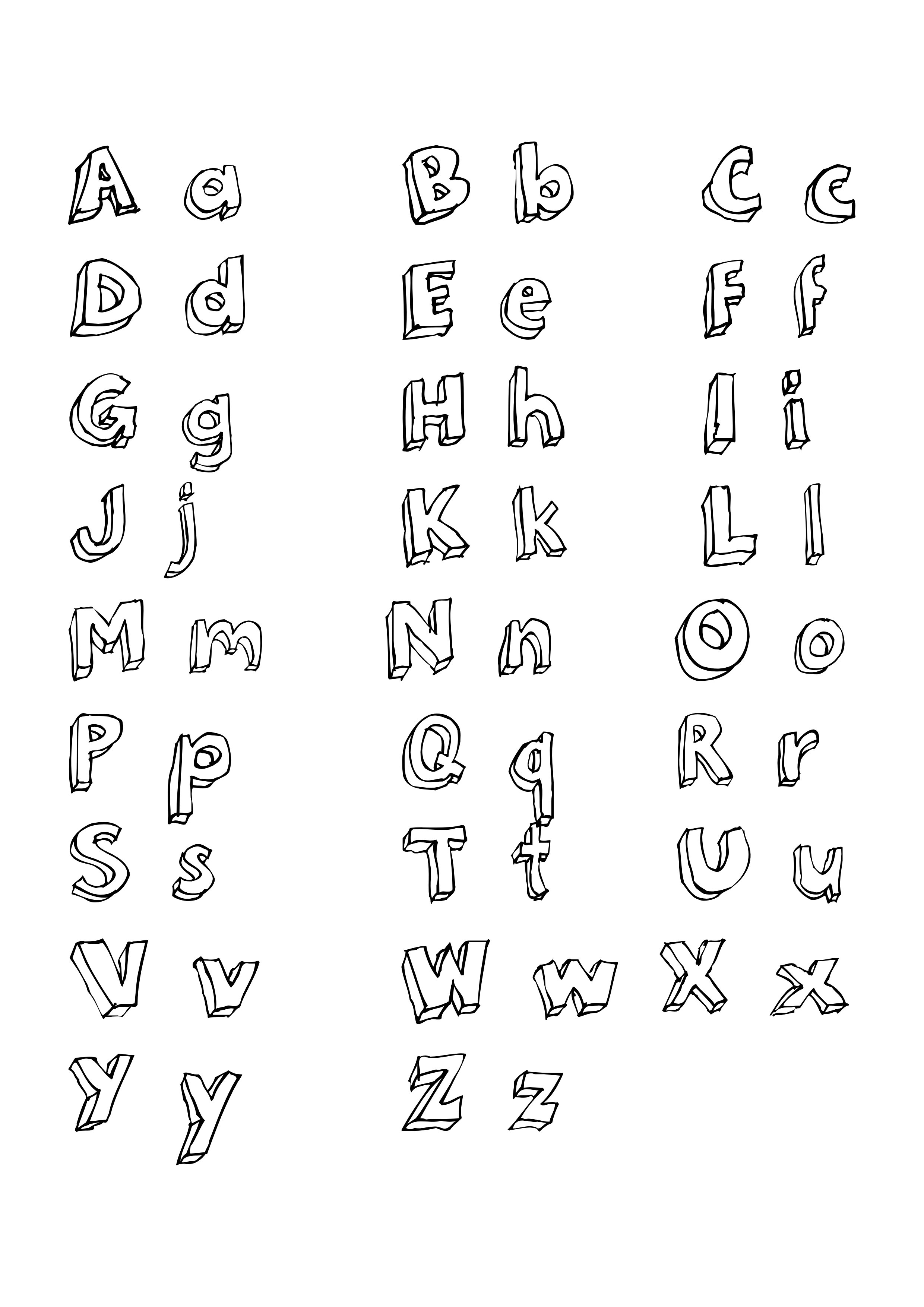 Alphabet Coloring Pages, Alphabet coloring page