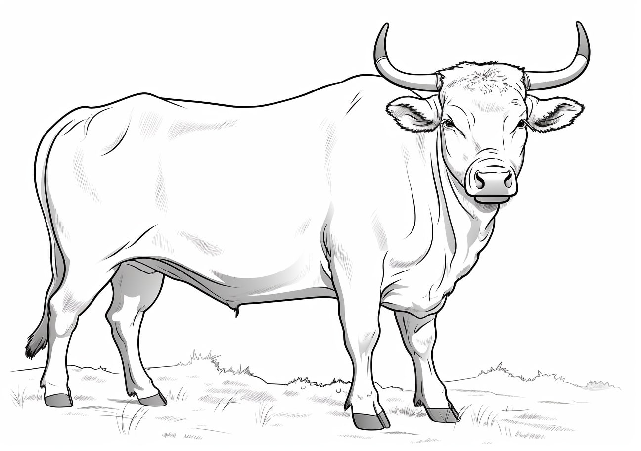 Bull Coloring Pages, Bull on arena