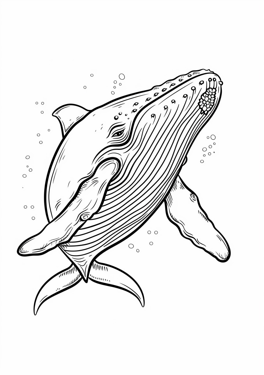 Whale Coloring Pages, Whale face