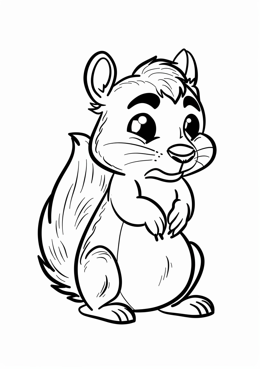 Squirrel Coloring Pages, Sad squirrel