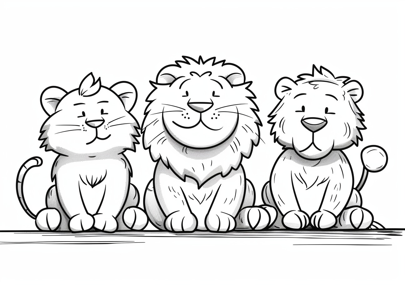 Big Cats Coloring Pages, Big cats funny