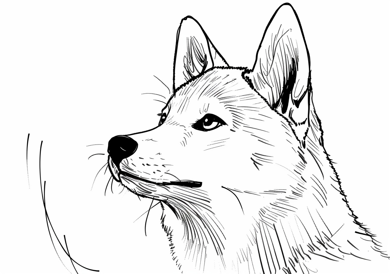 Canidae Coloring Pages, Hatiko is waiting for her master