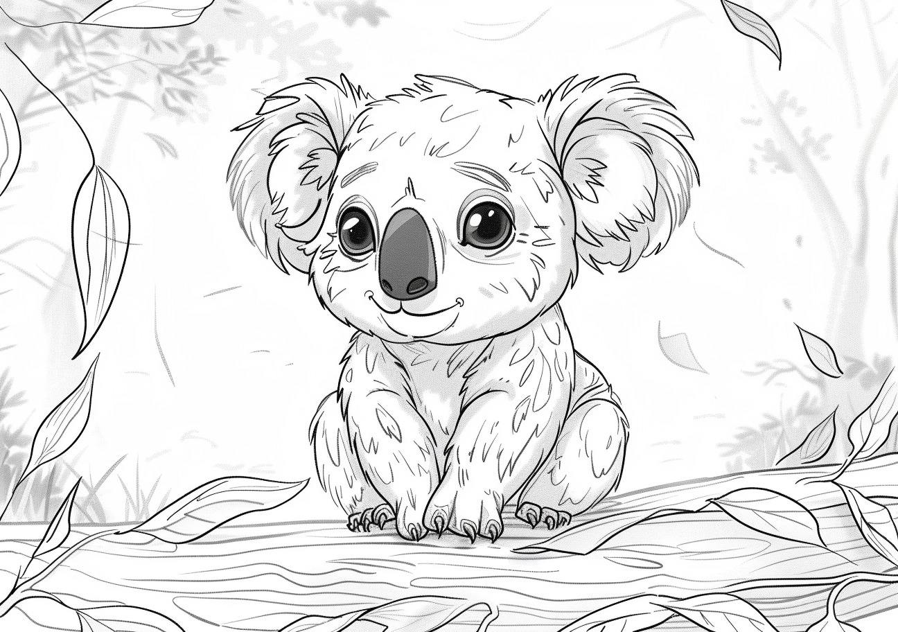 Koala Coloring Pages, Koala child