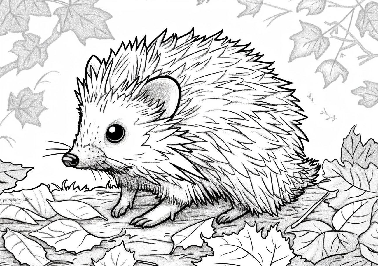 Hedgehog Coloring Pages, Hedgehog realistic