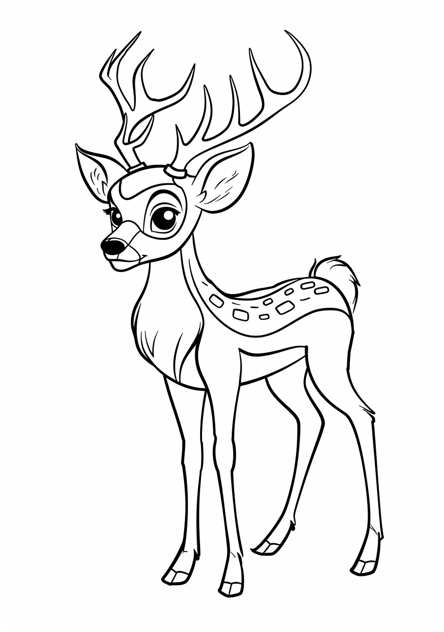 Deer Coloring Pages, Cute Deer