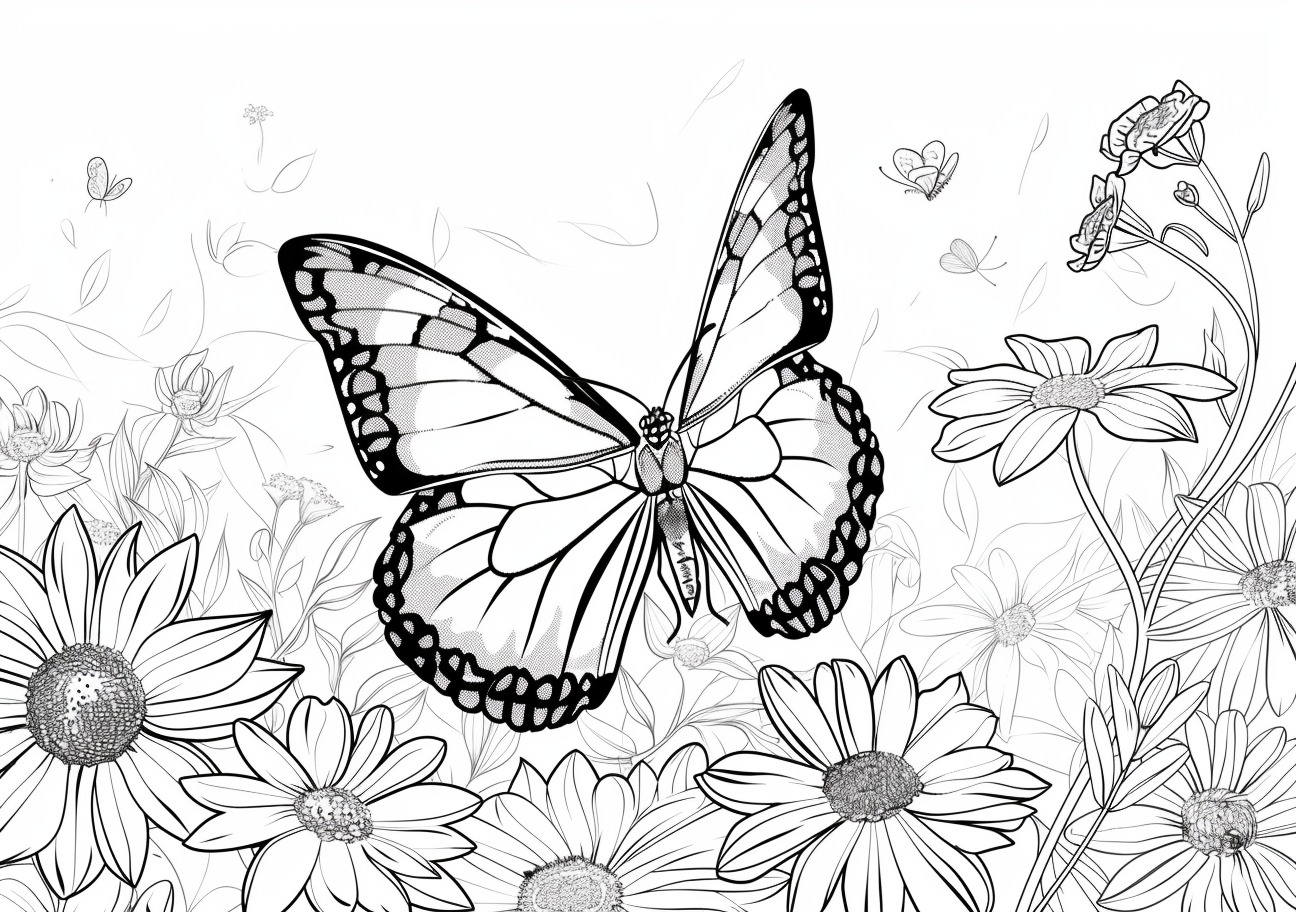 Butterfly Coloring Pages, Butterfly on flavour