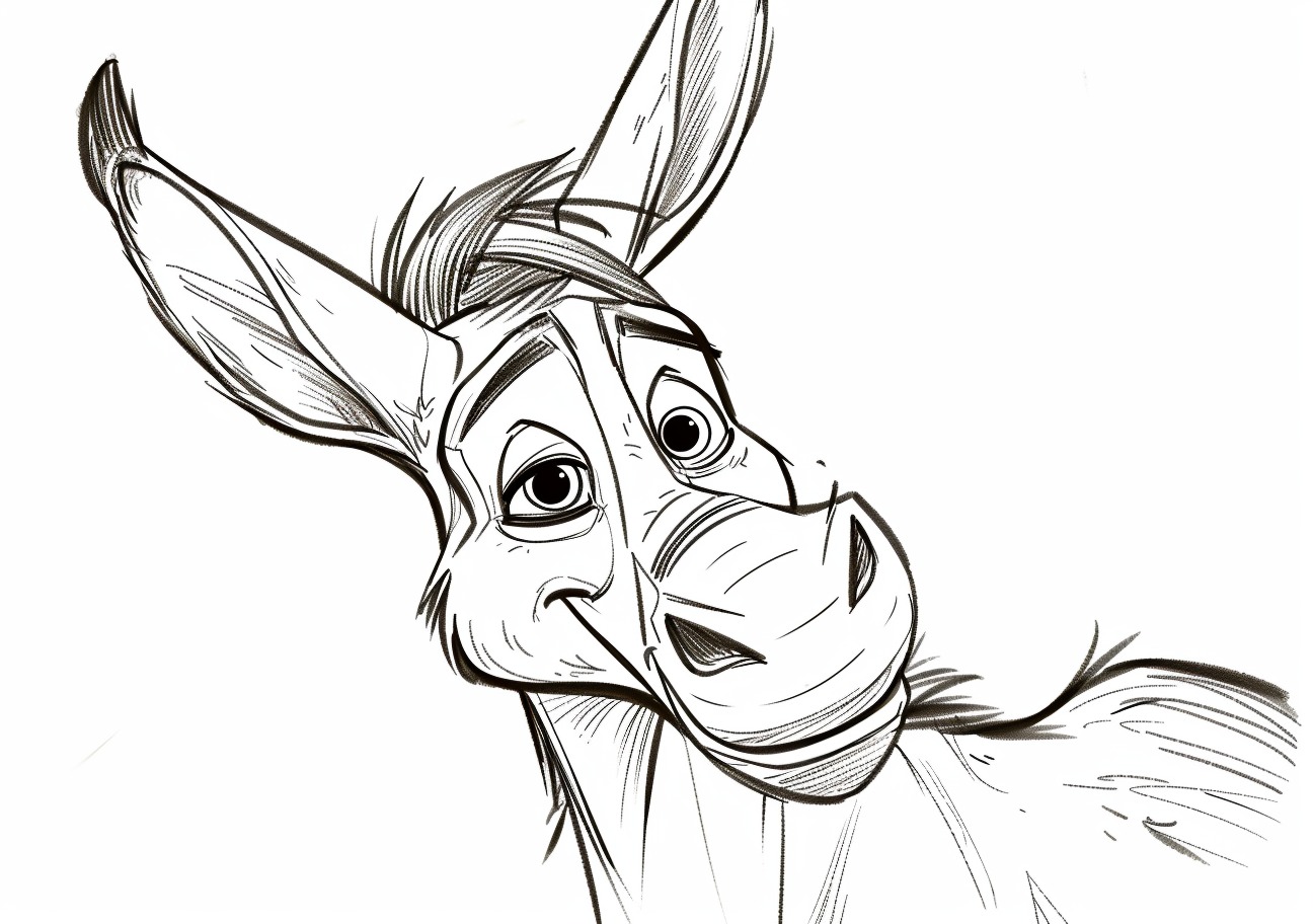 Mules Coloring Pages, Happy mule