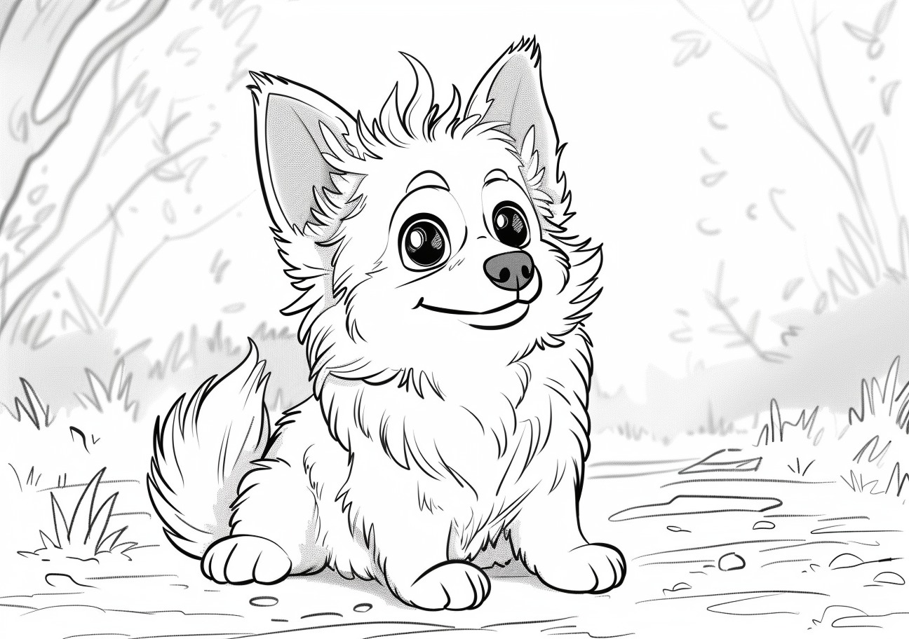 Canidae Coloring Pages, Cute canidae