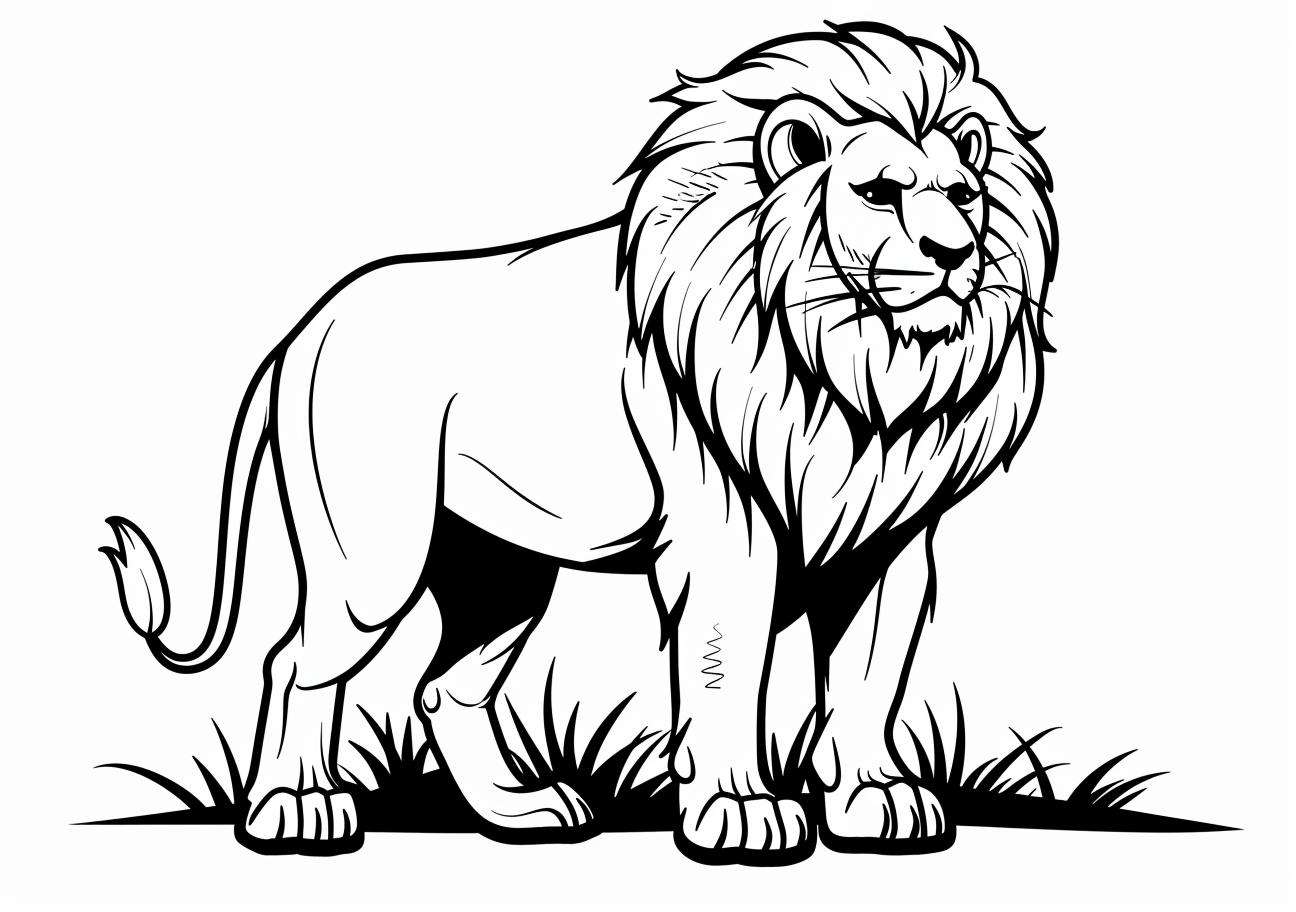 Mammals Coloring Pages, Proud king of beasts