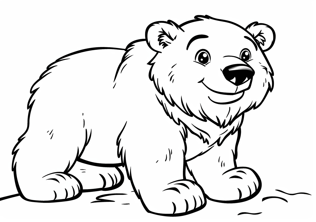 Polar Bear Coloring Pages, Polar Bear child