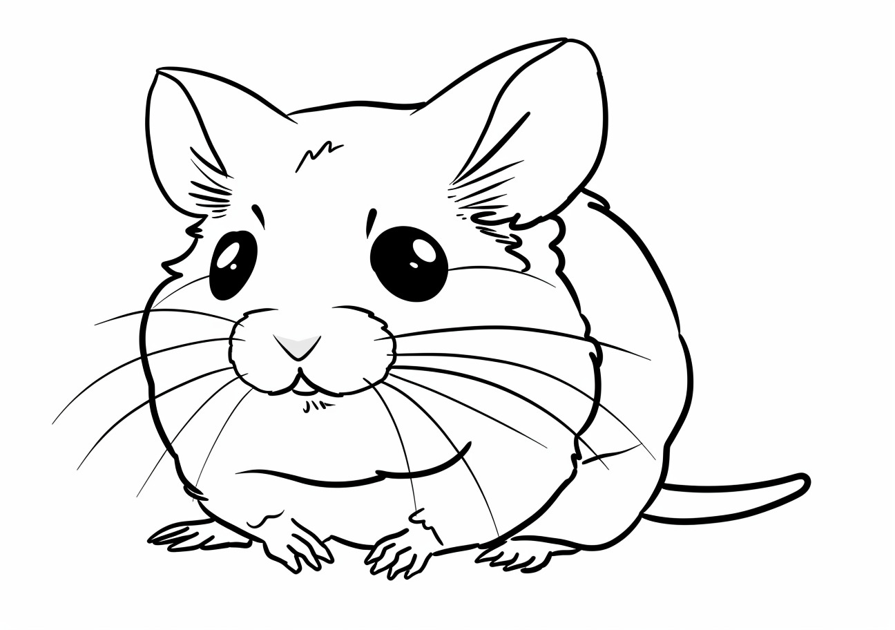 Chinchilla Coloring Pages, Cute Chinchilla