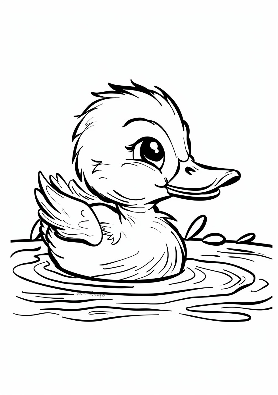 Ducks Coloring Pages, Duck child