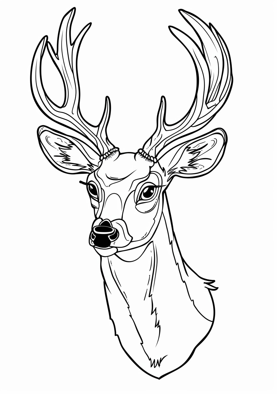 Deer Coloring Pages, Deer face