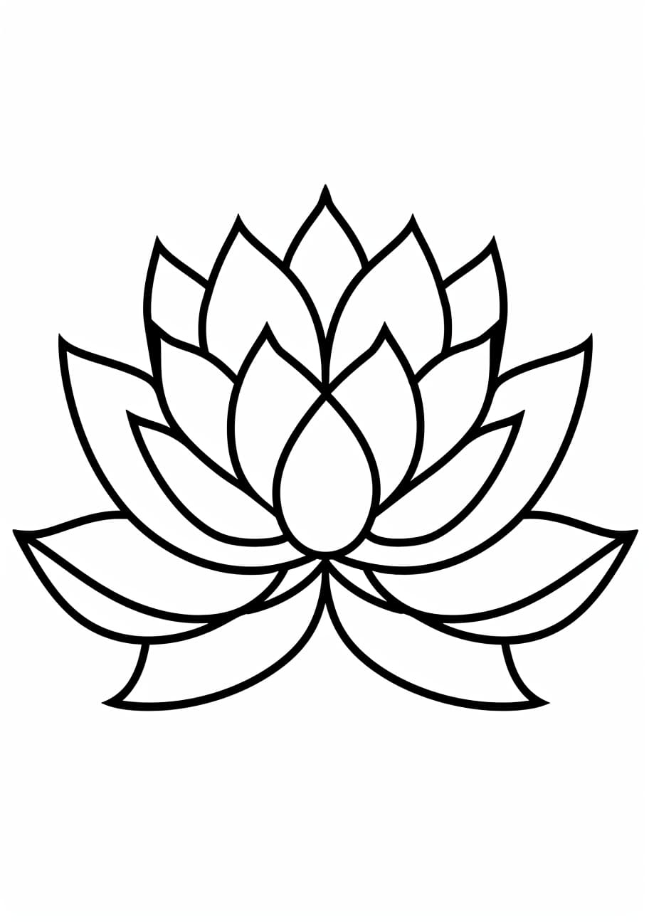 Lotus Mandala Ideas, minimalist simple lotus mandala