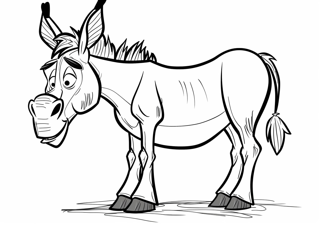 Mules Coloring Pages, Cartoon mule