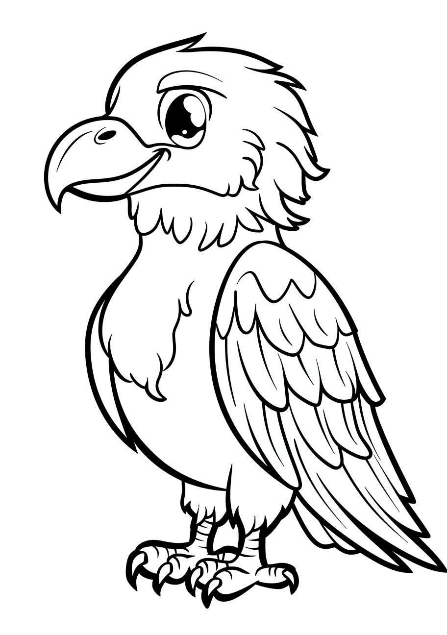 Eagle Coloring Pages, Cartoon eagle