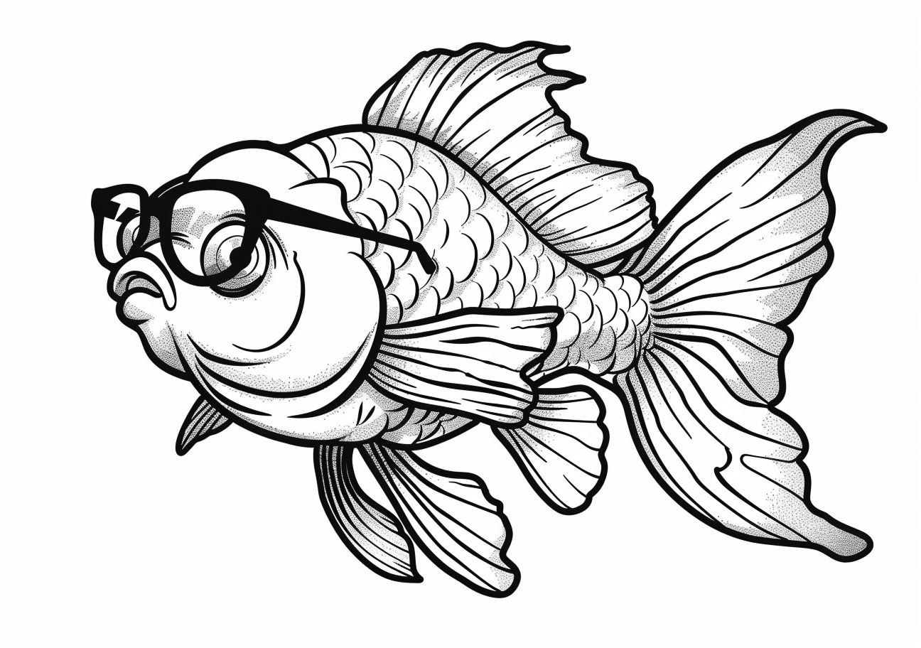 Goldfish Coloring Pages, Cool goldfish