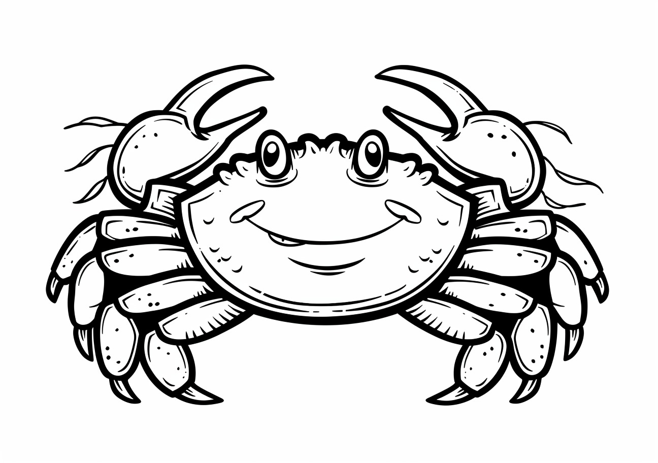 Crabs Coloring Pages, Cartoon crab