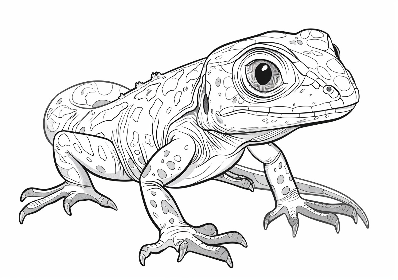 Lizard Coloring Pages, Child Lizard