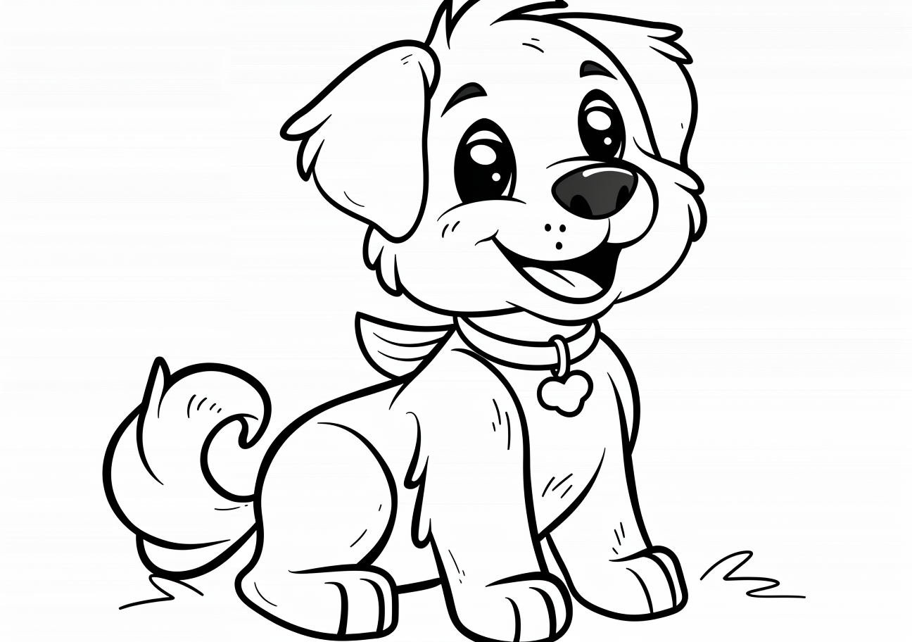 Сute animals Coloring Pages, Cute dog