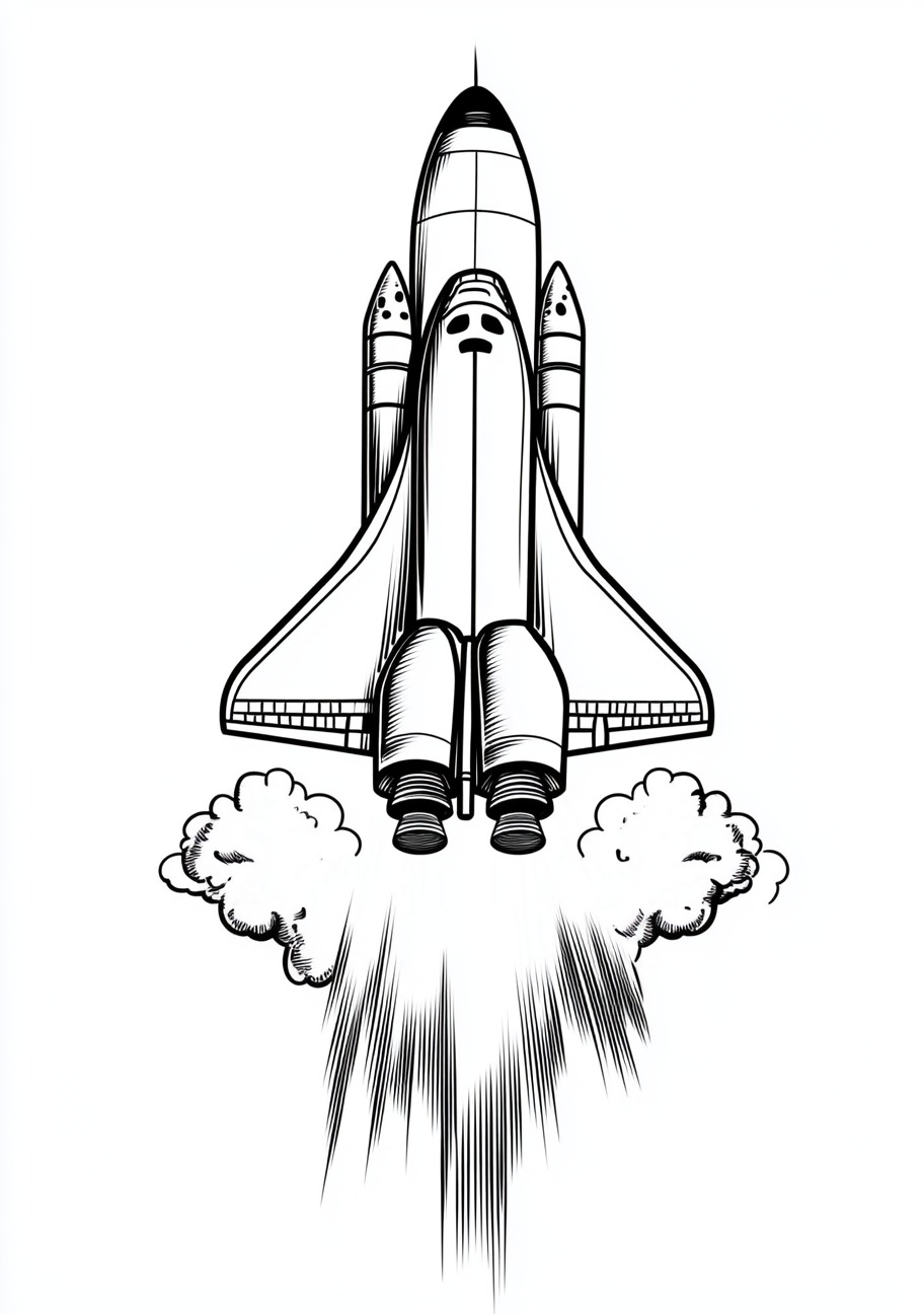 Space Shuttle Coloring Pages, Space Shuttle dynamic