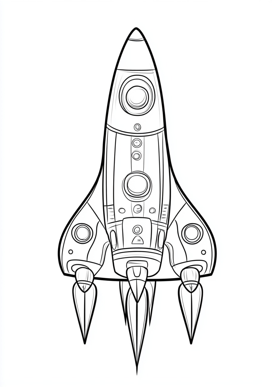 Spaceship Coloring Pages, Spaceship modern