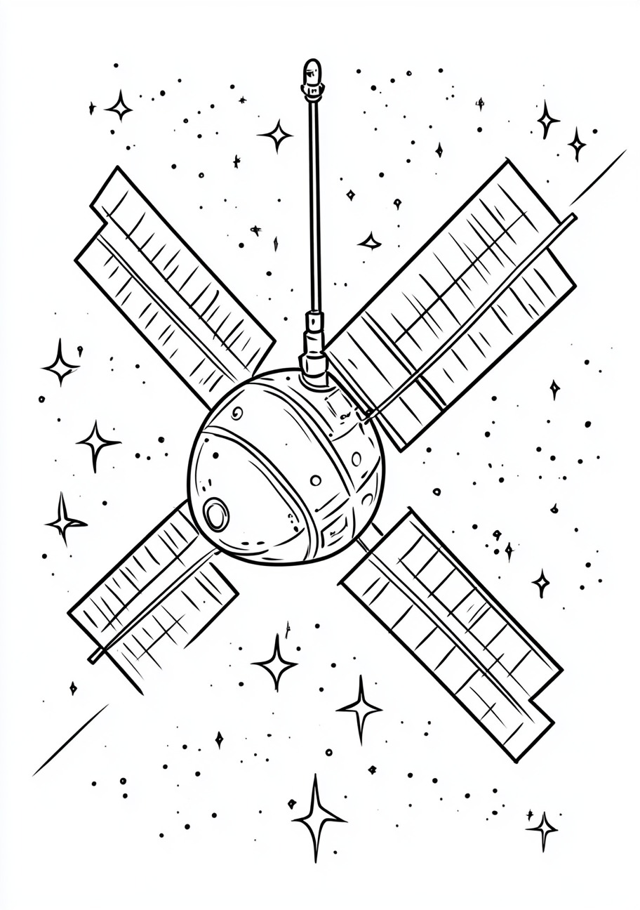 Satellite Coloring Pages, Satellite mysterious