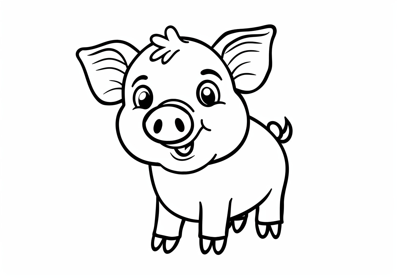 Piggy Coloring Pages, Child Piggy