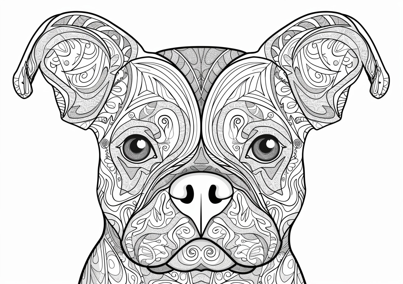 Animals Coloring Pages, Mandala of the dog