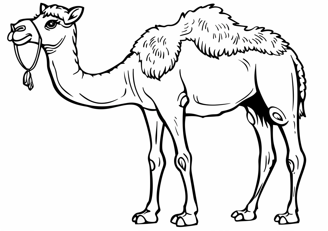 Camel Coloring Pages, Smiling Camel