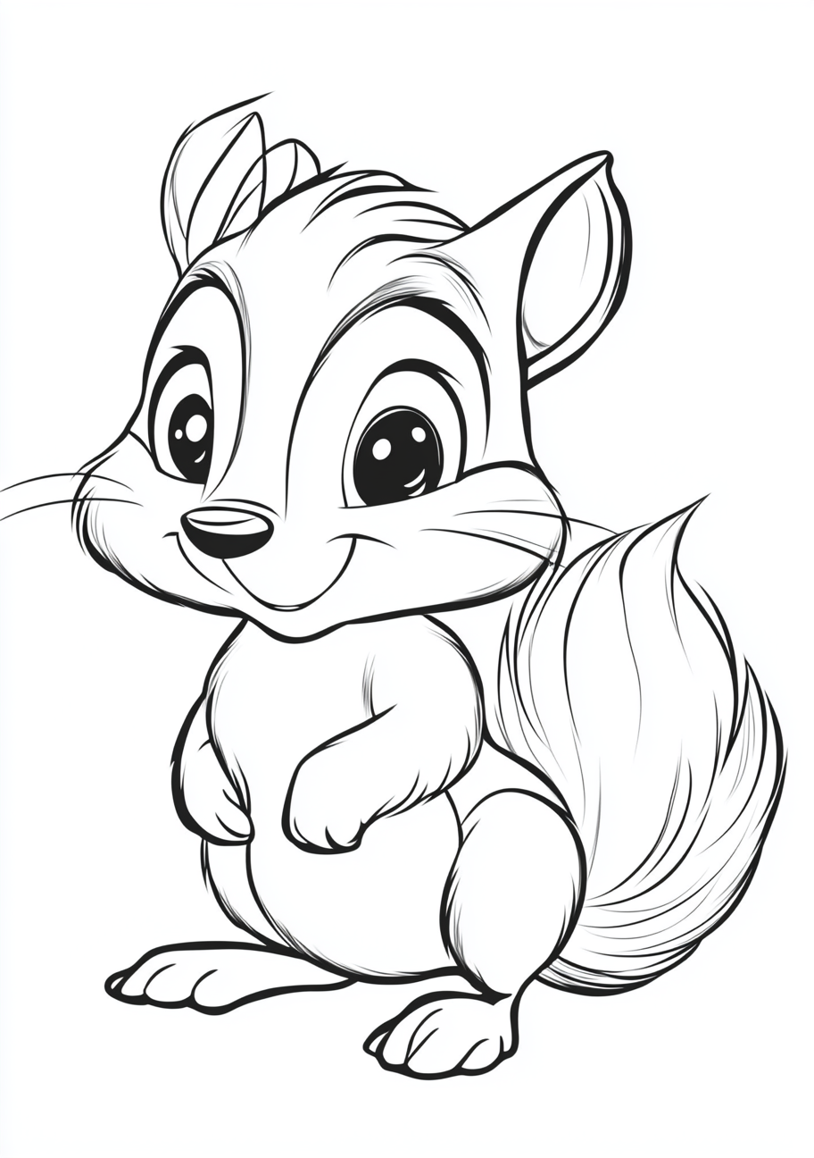 Skunks Coloring Pages, Skunks friendly