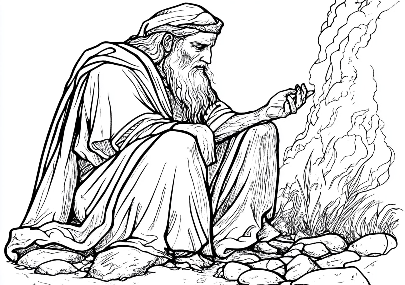 Prophet Elijah Coloring Pages, Elijahs prophecy of the drought