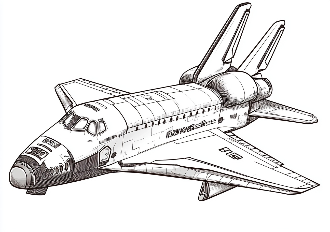 Space Shuttle Coloring Pages, Space Shuttle advanced